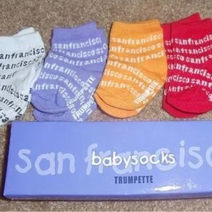 San Francisco Trumpette Socks Baby Set Of 6 Pair NIB 0-12 Months